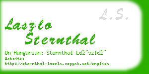 laszlo sternthal business card